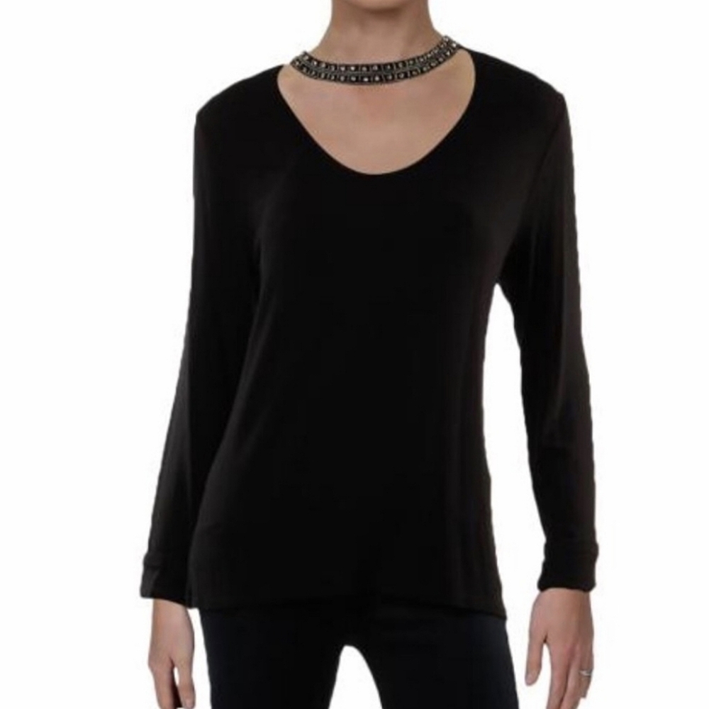Generation Love Rhinestone Choker Top XS